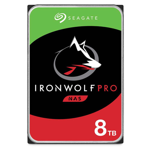 Seagate IronWolf Pro 8TB 7.2K RPM SATA 6Gb/s 512e 3.5in HDD for NAS and data storage