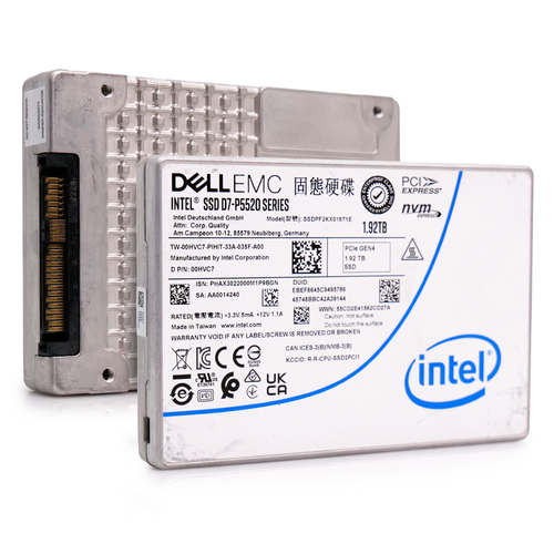 Intel/Dell - 00HVC7 - SSD 1.92TB PCIe Gen 4.0 NVMe U.2 2.5"
