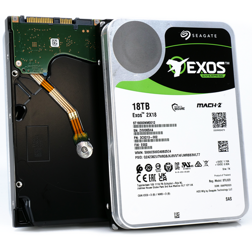 Seagate Exos 2X18 18TB SAS 12Gb/s 7.2K RPM SED dual actuator 3.5in enterprise hard drive for data storage