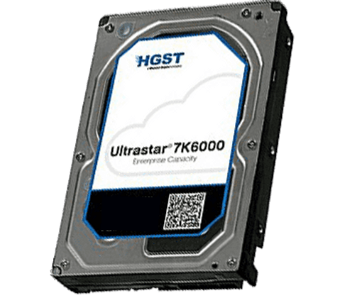 HGST Ultrastar 7K6000 6TB 7.2K RPM SATA HDD, 3.5", high-capacity storage for enterprise or data center use.