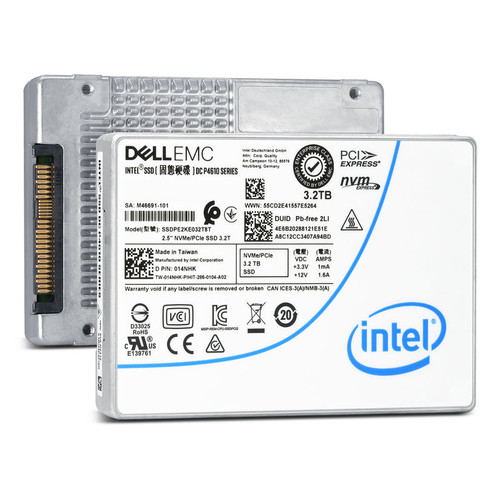 Dell 014NHK Intel P4610 3.2TB PCIe Gen 3.1 U.2 NVMe SSD for high-performance data storage