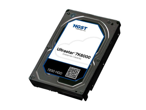 HGST Ultrastar 7K6000 4TB SAS 7.2K RPM 512e 128MB 3.5" HDD for enterprise storage and data center use.