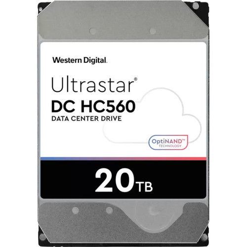 WUH722020ALE604 - Western Digital - Ultrastar HC560 20TB 7.2K RPM SATA 6Gb/s 512e Power Disable 3.5in Hard Drive