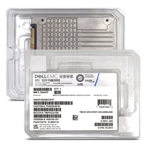 Dell - 0TJ9T4 - SSD 6.4TB NVMe PCIe Gen 4.0 U.2 2.5"