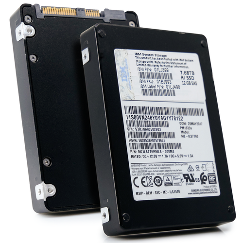 Samsung/IBM PM1633a 7.68TB SAS 12Gb/s 2.5in Enterprise SSD for high-performance data centers.