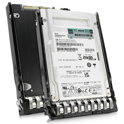 HPE Gen 10+ 6.4TB PCIe Gen 4.0 NVMe SSD, 3D TLC, 2.5in, high-speed storage for enterprise servers.