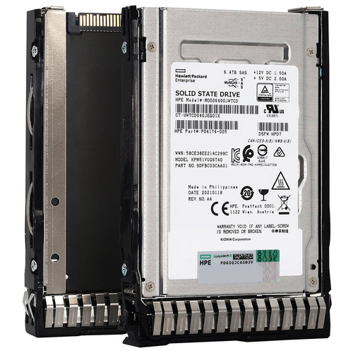 HPE Gen 8 6.4TB SAS 12Gb/s 3D TLC 2.5in SSD, high-performance storage for enterprise servers.