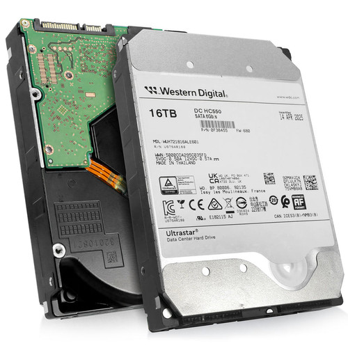 WUH721816ALE601 - Western Digital - Ultrastar DC HC550 16TB 7.2K RPM SATA 6Gb/s 512e 3.5in Hard Drive
