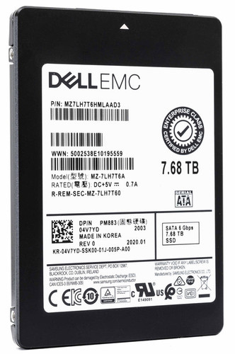Dell - 04V7YD - SSD 7.68TB SATA 6Gb/s 2.5" Read Intensive
