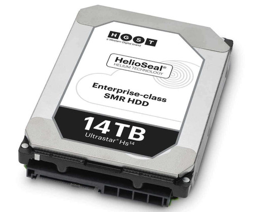 HGST Ultrastar Hs14 14TB 7.2K RPM SAS 12Gb/s 4Kn 512MB 3.5" HDD for enterprise storage and data centers.
