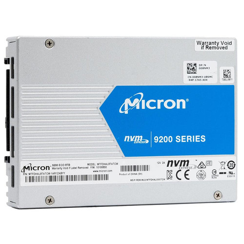 Micron 9200 ECO 8TB PCIe Gen 3.0 U.2 SSD for enterprise storage and high-performance data centers.