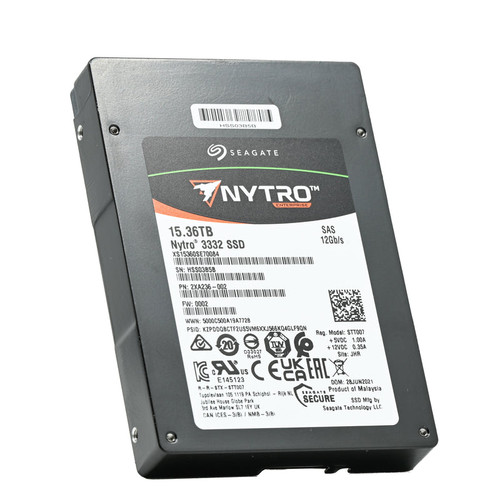 Seagate Nytro 3332 15.36TB SAS 12Gb/s 3D TLC SSD, high-capacity enterprise storage for data centers.