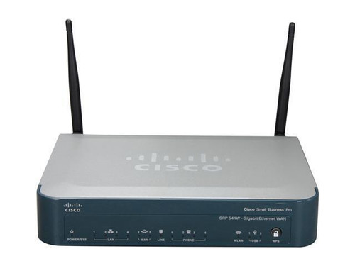Cisco SRP541W-A-K9 500 Series Services Router Wireless VPN Firewall for small business networking.