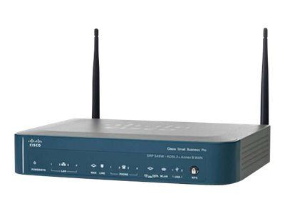 Cisco SRP541W-E-K9-RF Small Business Wireless Router with dual-band Wi-Fi and multiple Ethernet ports for office use