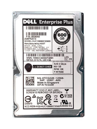 HGST Ultrastar C10K900 600GB SAS 6Gb/s 10000RPM 64MB Cache 2.5-inch internal hard drive for enterprise storage.