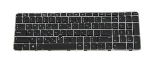 HP 836623-031 backlit keyboard with pointing stick, ergonomic design, ideal for seamless typing and navigation.
