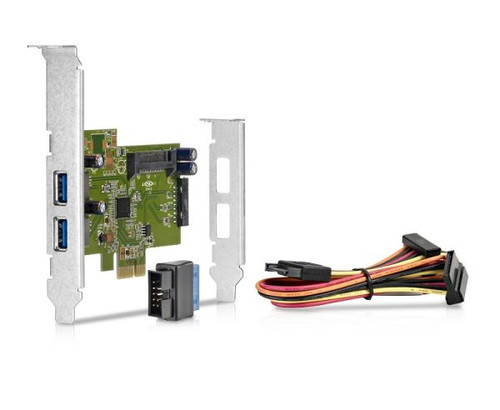 HP QT587AA 4-port PCI Express USB Adapter PCI Express x1 Plug-in Card; Adds 4 USB ports for enhanced connectivity.