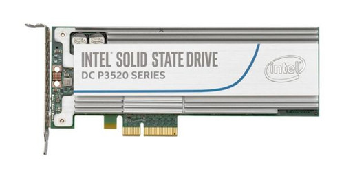 Intel DC P3520 1.2TB MLC PCIe Gen 3.0 NVMe SSD for data centers and high-performance storage.