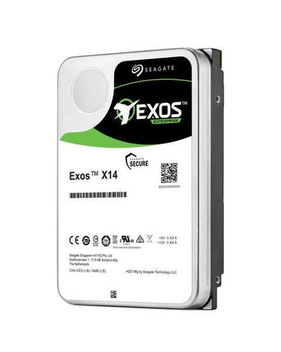 Seagate Exos X14 14TB 7200RPM SAS 12Gb/s 256MB Cache 3.5-inch internal drive for enterprise storage.