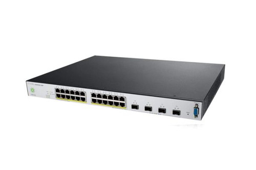 Zyxel NSW200-28P Nebula 24-port 1GbE switch with 4 SFP+ slots for network management and high-speed connectivity.