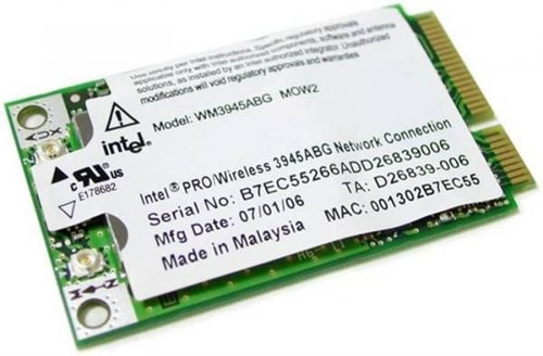 3945ABG Intel WMMOW1 PRO Wi-Fi mini PCI Card for enhanced wireless connectivity in laptops and desktops.