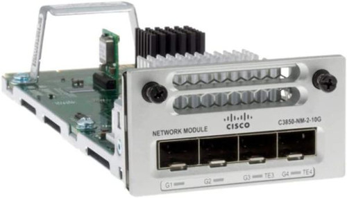 Cisco C3850-NM-2-10G 4-Port 10GbE SFP Network Module for Catalyst 3850 Series switches.