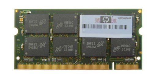DE534AV HP 1GB DDR PC2700 Sodimm memory, 200-pin, unbuffered, CL2.5, for laptops and upgrades.