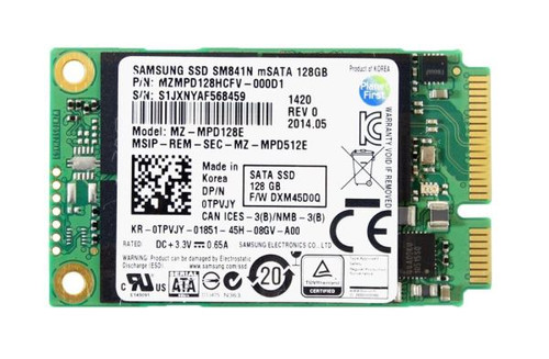Dell 128GB PCIe mSATA SSD, compact, high-speed storage for laptops and mini PCs.