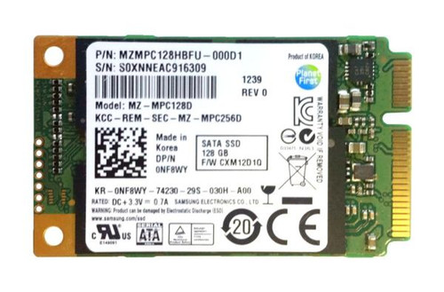 Dell 128GB PCIe mSATA SSD, high-speed storage for laptops and ultrabooks.
