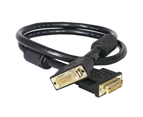 Dell 50-7B103-001-R 2M black DVI-D cable, 6.5ft, for high-quality digital video connection in professional setups.