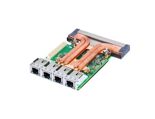 Dell 540-BBUY Intel X550-T4 10Gb SFP+ Quad Port Rack Network Daughter Card; high-speed server network expansion.