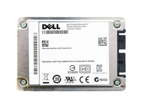 Dell DC S3500 Series 80GB SATA SSD by Intel, enterprise-class, 1.8-inch, high-speed storage for data centers.