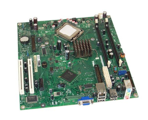Dell DD332 system board motherboard for Dimension desktops, with key ports and versatile upgrade capabilities.