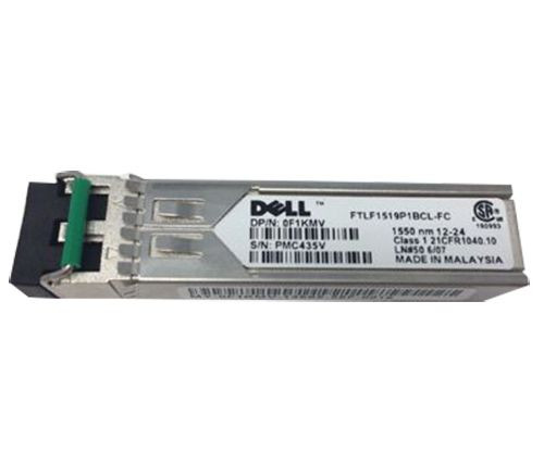 Dell F1KMV 1000Base-Zx & 2G Fibre Channel SFP transceiver for long-distance high-speed fiber connections, up to 80km.
