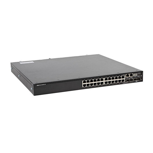 Dell N3024ET-ON 24x 1GbT, 2x SFP+ 10GbE, 2x GbE, L3 Stacking Network Switch for enterprise connectivity.