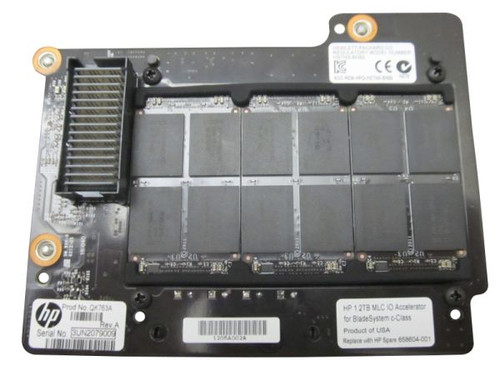 HP 1.2TB MLC I/O Accelerator Board for BladeSystem c-Class, enhances server throughput and performance.