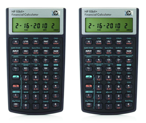 HP 10bII+ Financial Calculator by HP, model NW239AA#ABA, for finance and accounting with LCD display.