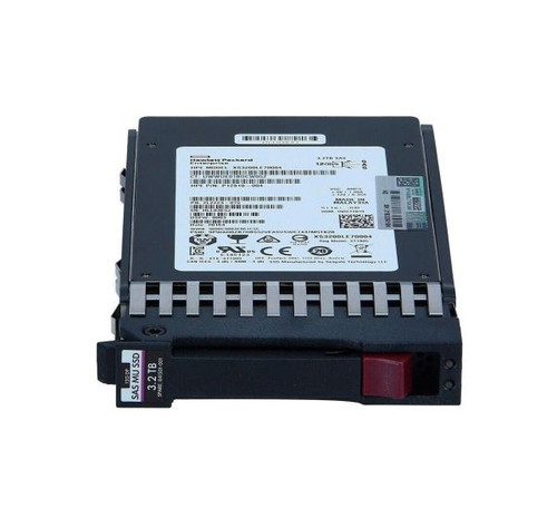 HP 3.2TB SAS 12Gb/s SSD (841501-001) for MSA, hot swap, mixed-use 2.5-inch drive, tray included.