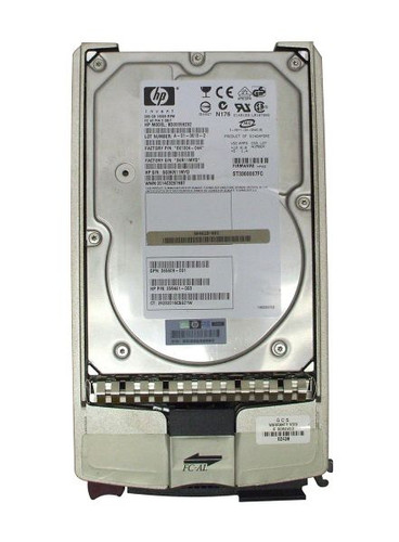 HP 365609-001 300GB 10K RPM Fibre Channel Dual Port Hot-Swap HDD for storage, enterprise data transfer.