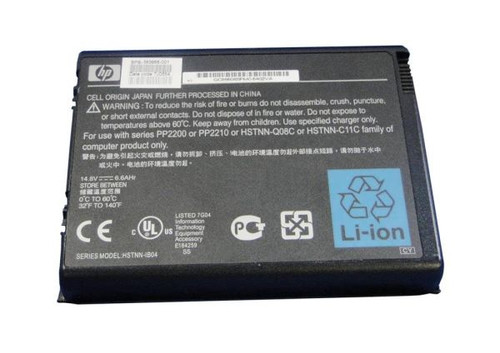 HP 383966-001 12-Cell Lithium-Ion 14.8VDC 6600mAh Laptop Battery for portable power and extended usage.