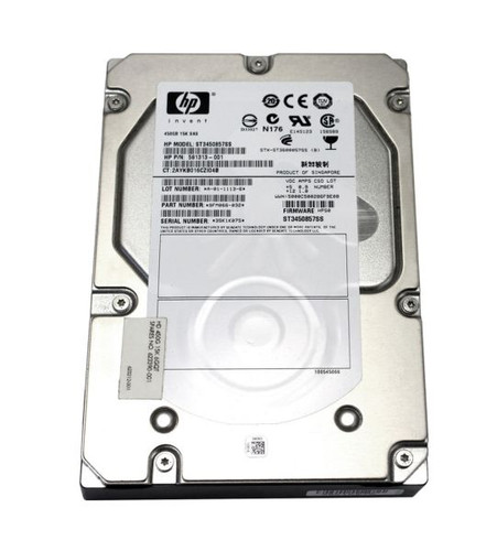 HP 450GB SAS 6Gb/s 15000RPM Dual Port 3.5-inch Internal Hard Drive 581313-001 for high-speed data storage