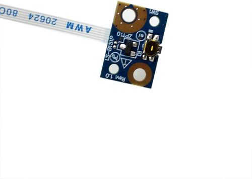 HP 755733-001 power button board with cable for laptop repair, easy replacement of power controls.