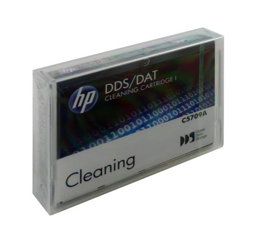 HP C5709A DDS/DAT Tape Drive Cleaning Cartridge for data backup and maintenance, reliable for tape drive cleaning.