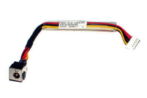 HP Dc Jack With Cable 50.4F502.001 replacement part for laptop power connection, durable and easy to install.