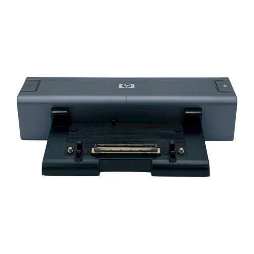 HP F1381A Omnibook Port Replicator for laptops, expands connectivity, ideal for office or mobility use.