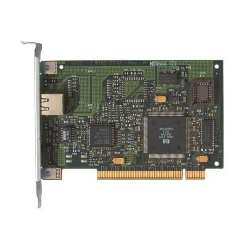 HP J2973A DeskDirect PCI LAN Adapter with RJ-45, supports 10/100 Ethernet, Ethertwist, and 100VG for networking.