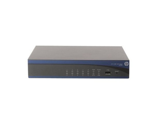 HP JF813A A-MSR920 2-Port 10/100 Wired Router for network connectivity and data sharing.