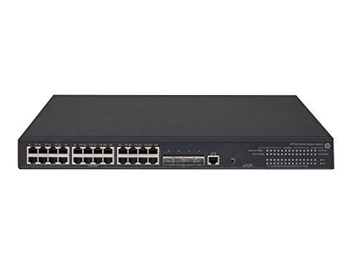 HP JG936A#ABA 5130-24G-POE+ 24-Port Ethernet Switch, Layer 3, rack-mountable for network management and PoE power.