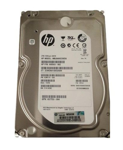 HP - MB2000GCWDA - HDD 2TB 7200RPM SATA 3.5" LFF