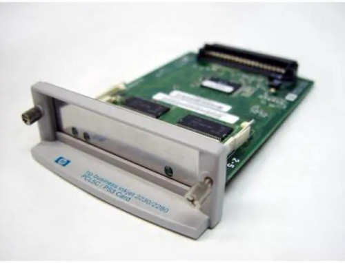 HP Pcl5c/ps3 Card C8229-60001 for printers, compact design, essential for media color printing and network setup.